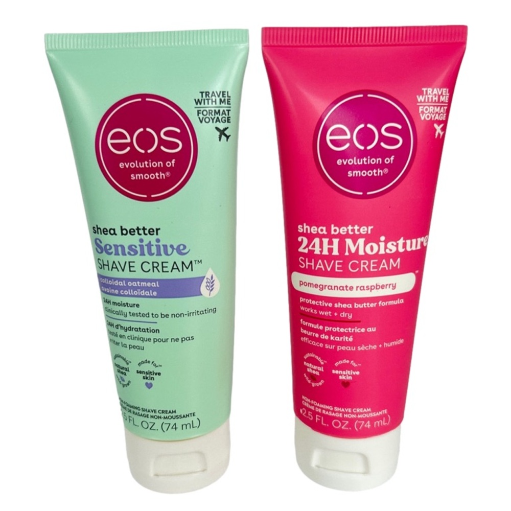 EOS Shea Better Sensitive & 24H Moisture Shave Cream Travel Size New Product